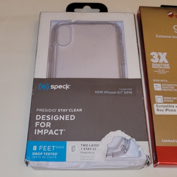 ZAGG Glass+ Screen Protector & SPECK Presidio StayClear CASE for iPhone XR 6.1" - Picture 3 of 4
